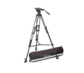 MANFROTTO MVKN8TWINM VIDEO TRIPOD KIT Includes 546B aluminium tripod, NITROTECH N8 head, bag