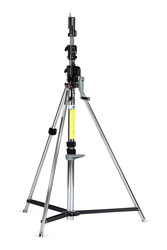 MANFROTTO 087NW GEARED WIND-UP STAND Heavy duty, supports 30kg, 167-370cm height, chrome