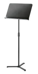 K&M 11927 ORCHESTRA MUSIC STAND Black, with plastic desk, 653-1185mm