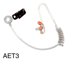 CANFORD AET3 ACOUSTIC EARTUBE Transparent, with medium right earmould, with clip