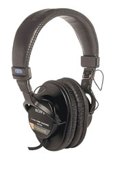 CANFORD LEVEL LIMITED HEADPHONES MDR7506 88dBA, wired stereo, 3.5mm jack & 6.35mm adapter