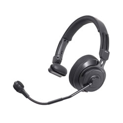 AUDIO-TECHNICA BPHS2S-UT HEADSET Single-ear, dynamic mic, unterminated, straight cable