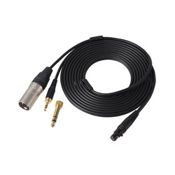 AUDIO-TECHNICA BPCB2 CABLE TA6F to 3-pin male XLR and 6.35mm jack, for BPHS2, BPHS2C, BPHS2S, 3.3m