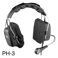 RTS PH-3 HEADSET 300 ohms, with 150 ohms mic, straight cable, XLR 5-pin female