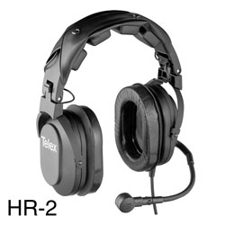 RTS HR-2 HEADSET 300 ohms, with 150 ohms mic, straight cable, XLR 4-pin female