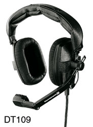 BEYERDYNAMIC DT 109.28 HEADSET 400 ohms, with 200 ohms mic, 1.5m cable with XLR4F, grey