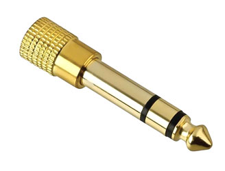 BEYERDYNAMIC 937681 HEADPHONE ADAPTER PLUG 3.5mm to 6.35mm jack, M5 threaded, gold