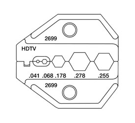 PALADIN 2699 DIE SET for groups B,Q,Y and Belden 1505A,1855A