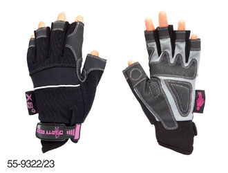 DIRTY RIGGER XS WOMANS GLOVES Fingerless, extra extra small (pair)