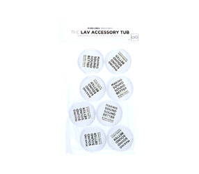BUBBLEBEE LAV ACCESSORY TUB Screw-top, transparent, pack of 8