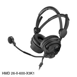 SENNHEISER HMD 26-II-600-X3K1 HEADSET Stereo, 600 ohm, 300ohm dyn mic, 2m cable, 6.35mm jack, XLR3M