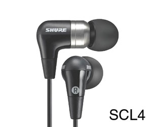 SHURE SCL4-K IN EAR EARPIECES Pro earphones with high-definition driver, black