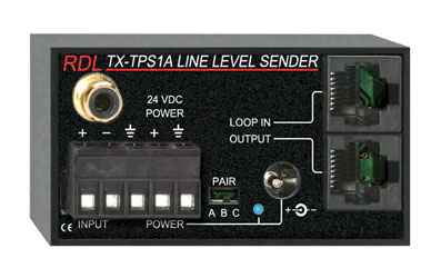 RDL TX-TPS1A FORMAT-A SENDER Active, single pair, 1x RCA (phono), 1x balanced line input