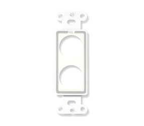 RDL D-D2 PLATE Double, top/bottom hole position, white