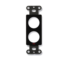 RDL DB-D2 PLATE Double, top/bottom hole position, black