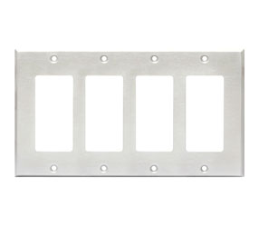 RDL CP-4S COVER PLATE Quad, for SMB-4/DC-4, stainless steel