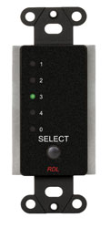 RDL DB-RCS4 REMOTE 4-channel, single selection button, black