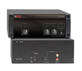 RDL HD-PA35 POWER AMPLIFIER 35W, 4/8 Ohm, single channel, 1x dual RCA (phono)/terminal