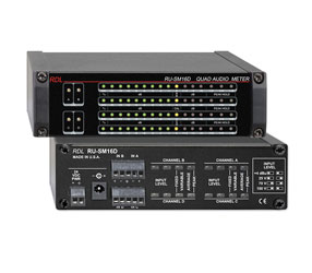 RDL RU-SM16D AUDIO METER Digital LED display, 4-channel, mono/stereo, terminal block I/O