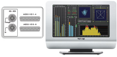 RTW TM9-VIDEO AUDIO METER Desktop, 9-inch touch screen, 3G-SDI/AES3 connectivity