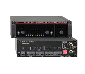 RDL RU-VCA2A ATTENUATOR Stereo/mono, digitally controlled, local/remote control, terminal block I/O