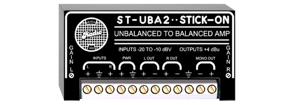 RDL ST-UBA2 AMPLIFIER Unbalanced to balanced, 2-channel