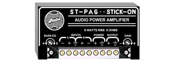 RDL ST-PA6 AMPLIFIER Mono, 2x balanced inputs, 6W, 8ohms