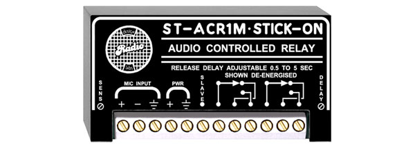 RDL ST-ACR1M AUDIO CONTROLLED RELAY Mic level, 0.5 to 5 second release delay