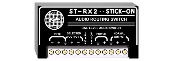 RDL ST-RX2 AUDIO SWITCHER 1x2, balanced/unbalanced routing