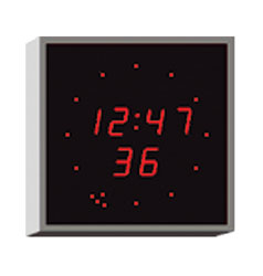 WHARTON 4900N.02.R.FP.UK CLOCK 20mm red characters, flush panel mount, mains powered