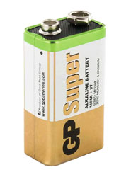 GP SUPER ALKALINE BATTERY PP3 size, 9V