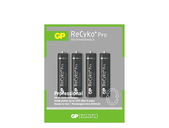 GP 85AAAHCB RECYKO+ PRO BATTERY, AAA size, NiMH, 800mAh (pack of 4)