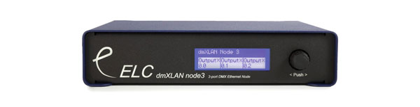 ELC LIGHTING DMXLAN NODE3 TM DMX NODE 3x DMX ports, 2x Ethernet ports, 5-pin XLR, desktop, PoE