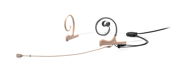 DPA 4188 SLIM MICROPHONE Single in-ear headset, directional, dual ear, MicroDot, 120mm, beige