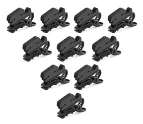 DPA SCM0008-BX MICROPHONE MOUNT Dual clip, for 2x 4060 series lavs, double lock, black (pack of 10)
