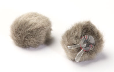 DPA AIR1 WINDSCREEN Fur, small, grey (pack of 2)