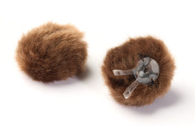 DPA AIR1 WINDSCREEN Fur, large, brown (pack of 2)