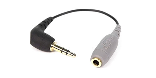 RODE SC3 CABLE Adaptor, for SmartLav, 3.5mm TRS jack plug, 3.5mm TRRS jack socket, 110mm