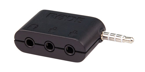 RODE SC6 ADAPTOR I/O, 2x 3.5mm TRRS jack inputs, 1x 3.5mm TRS jack output, 3.5mm TRRS jack plug