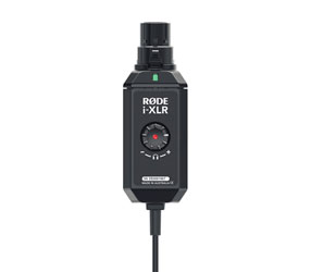RODE I-XLR INTERFACE XLR to Lightning convertor, 3.5mm jack headphone output, 3m cable