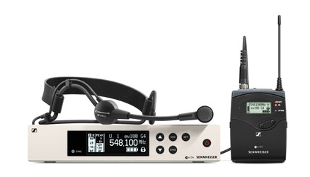 SENNHEISER EW 100 G4-ME3-E RADIOMIC SYSTEM Bodypack TX with headworn, cardioid