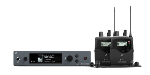 SENNHEISER EW IEM G4-TWIN IN EAR MONITOR SYSTEM 1x fixed Tx, 2x beltpack Rx, 606-648MHz, Ch 38