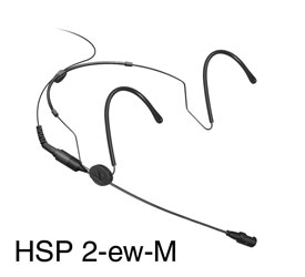 SENNHEISER 500693 HSP 2-EW-M MICROPHONE Headworn, electret, omni, jack for EW G3/G4 Tx, black