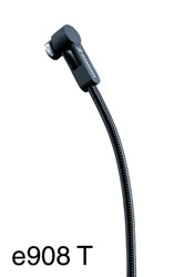 SENNHEISER e908 T EW MICROPHONE Instrument, electret, cardioid, 3.5mm jack, for EW G3/G4 Tx, black