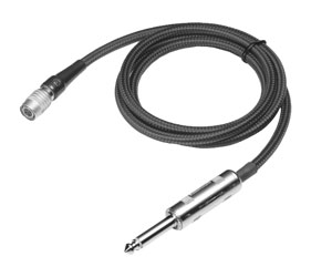 AUDIO-TECHNICA AT-GCW PRO GUITAR LEAD For Unipack radiomic Tx, 6.35mm jack plug, 900mm