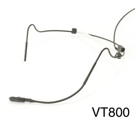 VOICE TECHNOLOGIES VT800 HEADWORN MICROPHONE Cardioid, black, without case