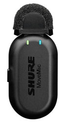 SHURE MOVEMIC ONE RADIOMIC TRANSMITTER Lavalier, single channel, with charge case