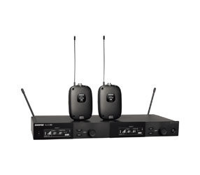 SHURE SLXD14DUK RADIOMIC SYSTEM Dual receiver, 2x SLXD1 bodypack transmitters, 606-650MHz (K59)