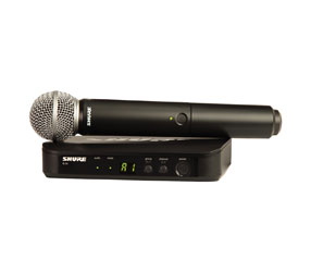 SHURE BLX24/SM58 RADIOMIC SYSTEM Handheld, SM58 capsule, 606-630MHz (K3E)