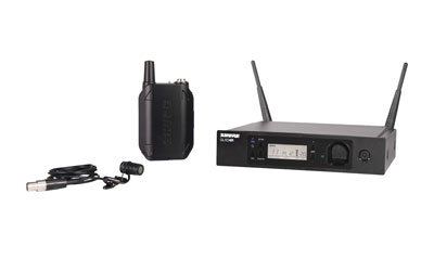 SHURE GLXD14R/85 RADIOMIC SYSTEM Lavalier, beltpack, with WL185, cardioid, digital, 2.4GHz